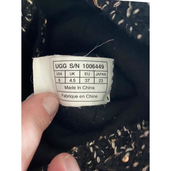 Ugg Australia Cardi Knit Sequins Knee High Boots Black Size 6 Boho Winter Casual - Picture 5 of 15